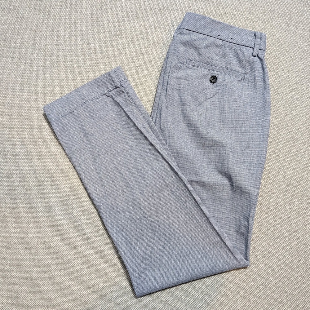 Banana Republic Mens Pants Blue 32x30 Chambray Striped Slim Fit Cotton Stretch
